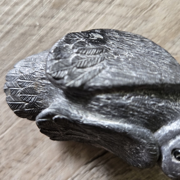 Carved Stone Duckling Figure Gray Natural Elegant Home Decor Duck Neutral Decor - Picture 6 of 6